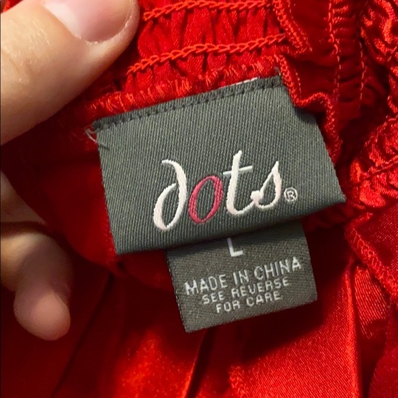 Vintage Dots red halter ruffle top L - Picture 3 of 7